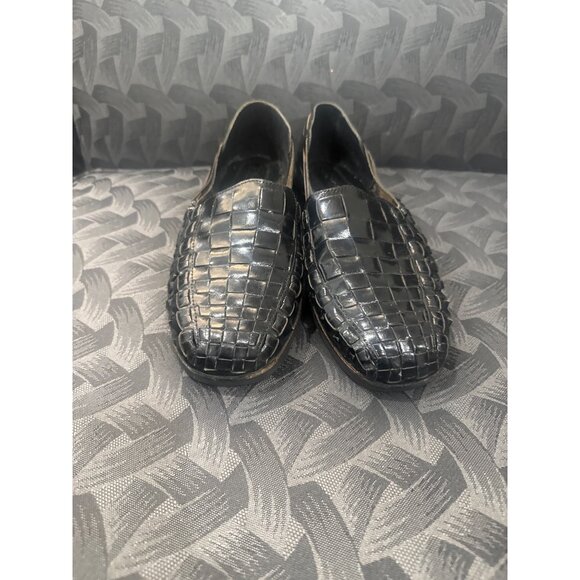Stacy Adams Men\'s Black  Leather Croc-Style Slip-On Loafers 10.5. main image 6